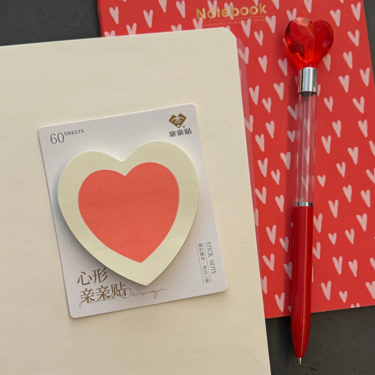 Notas adhesivas corazón