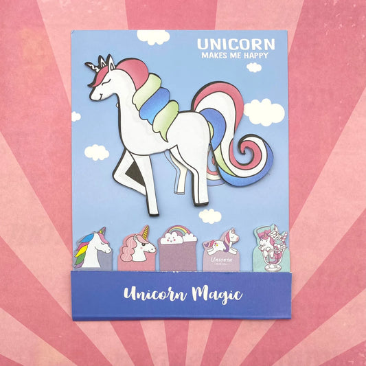Notas adhesivas unicornio celeste