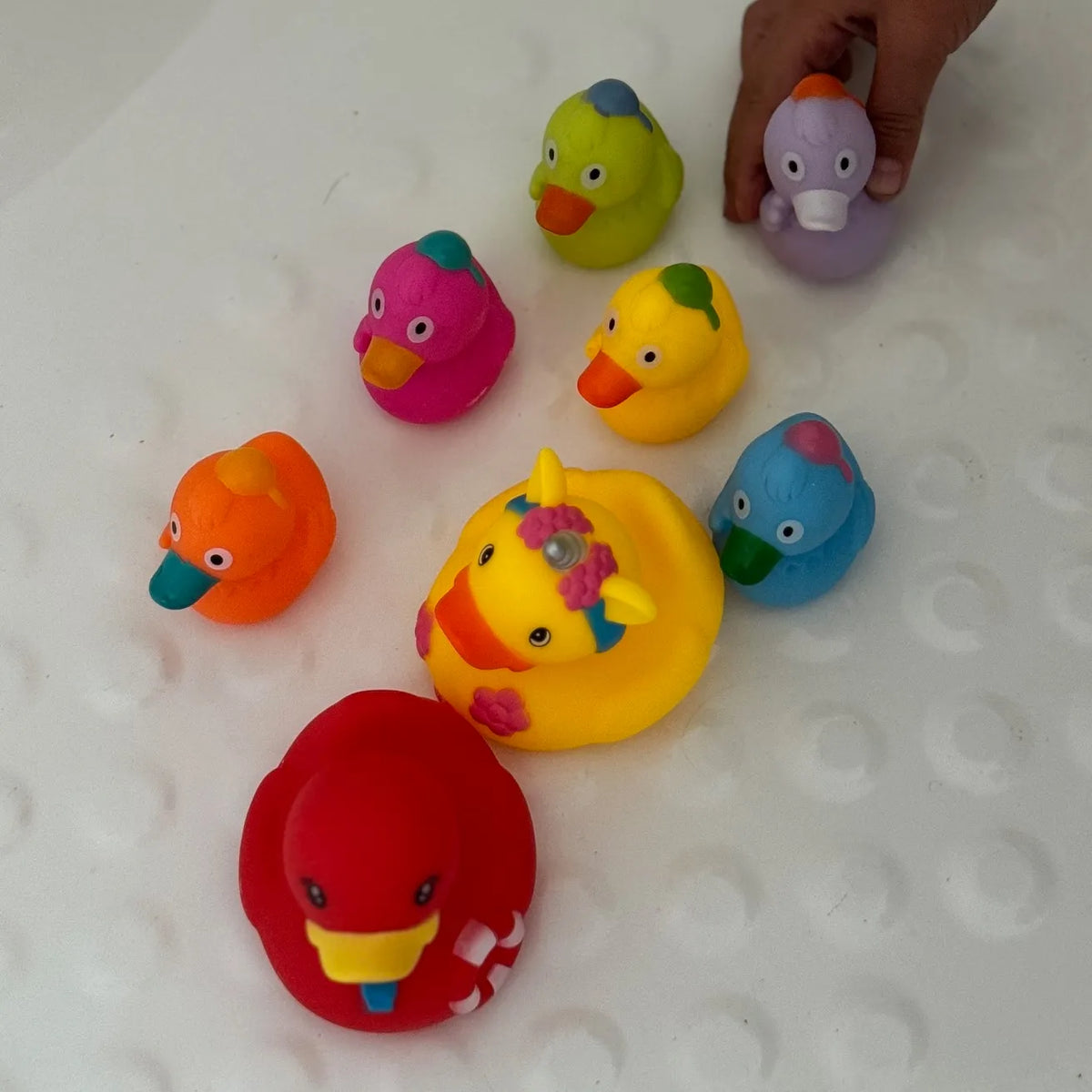 Caja patos de hule