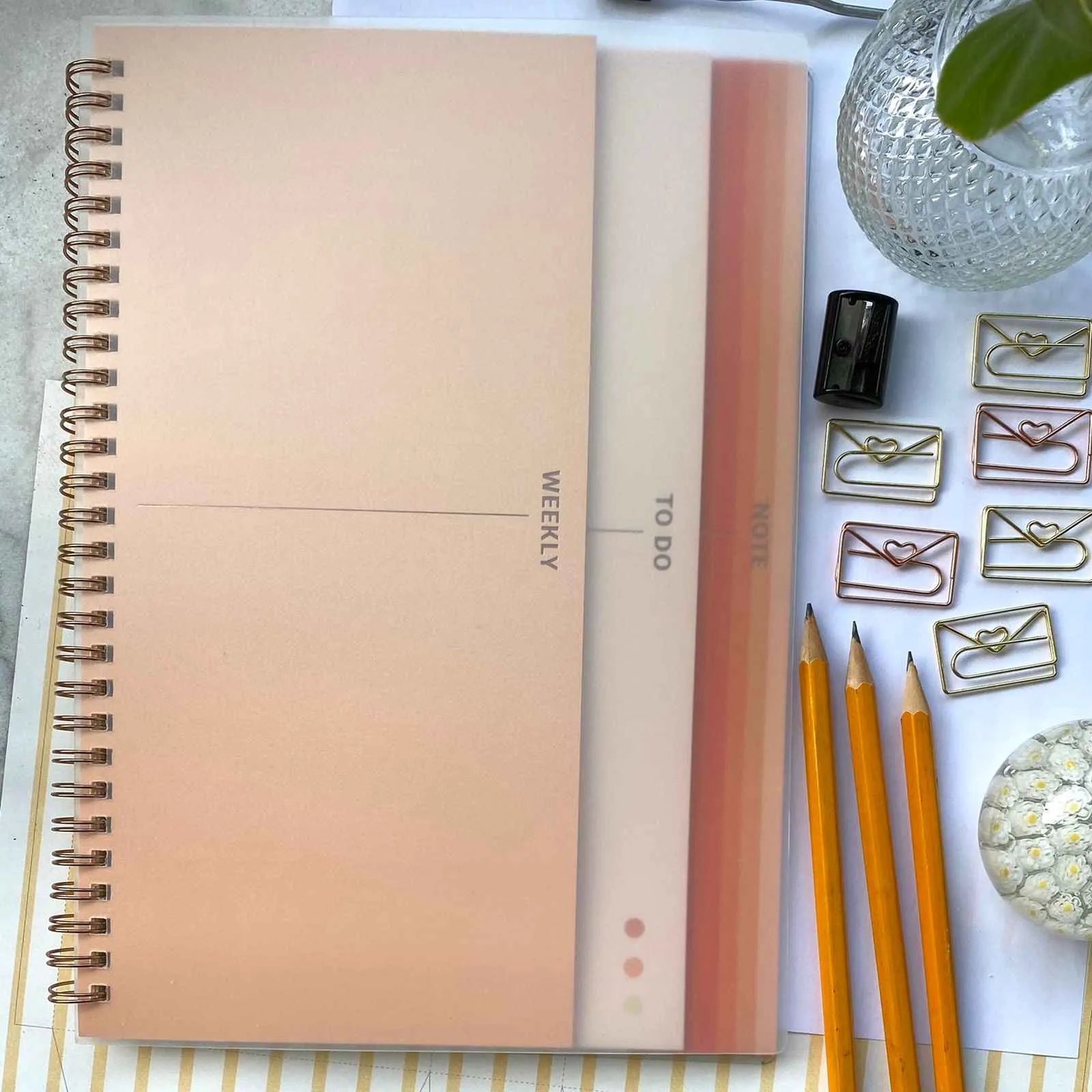 Planner color 3 capas damasco