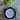 Plato M azul diseño blanco flores y ramas