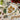 Plato S hoja blanco rayitas