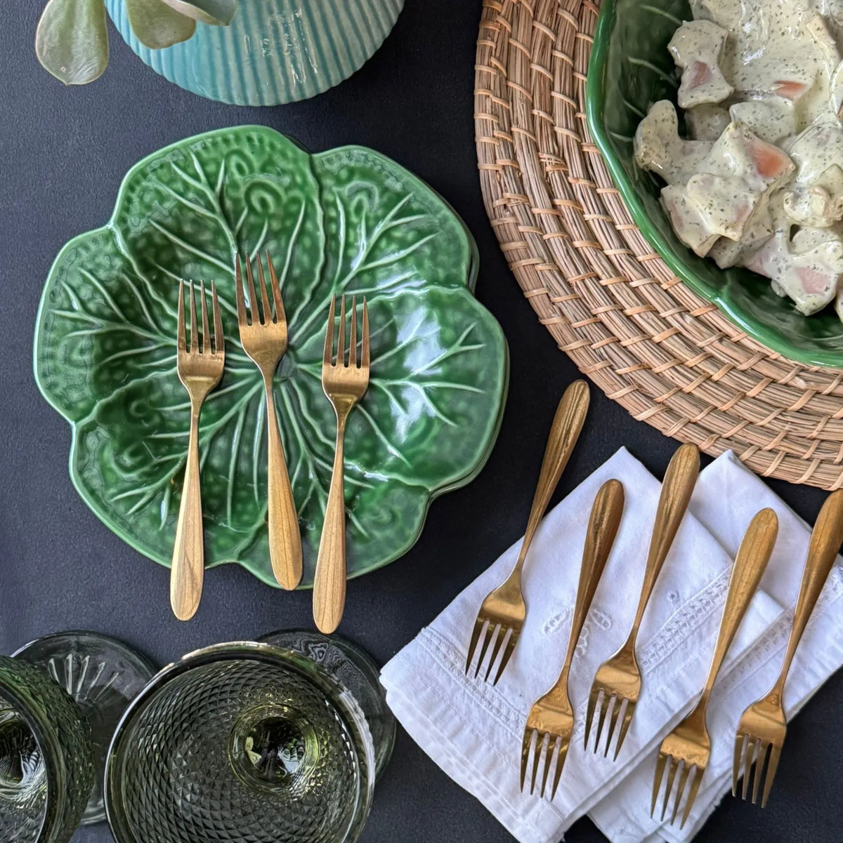 Plato plano lechuga verde M