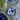 Plato cuadrado S azul pintado flores grandes