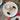 Plato blanco pavo real mediano