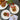 Plato plano M borde puntos 