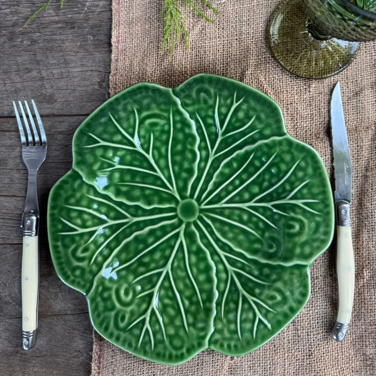 Plato plano lechuga verde L
