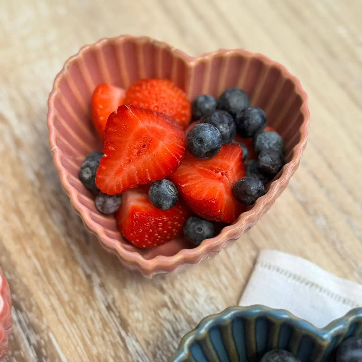 Ramekin corazón rayitas