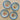 Set 4 bowls enlozados 22 cm Azul