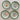 Set 4 bowls enlozados 22 cm Verde