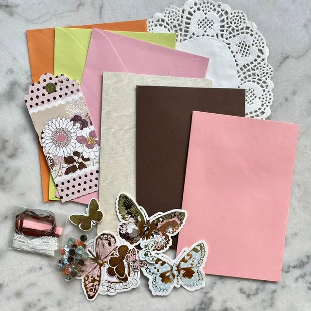 Set para hacer tarjetas M damasco