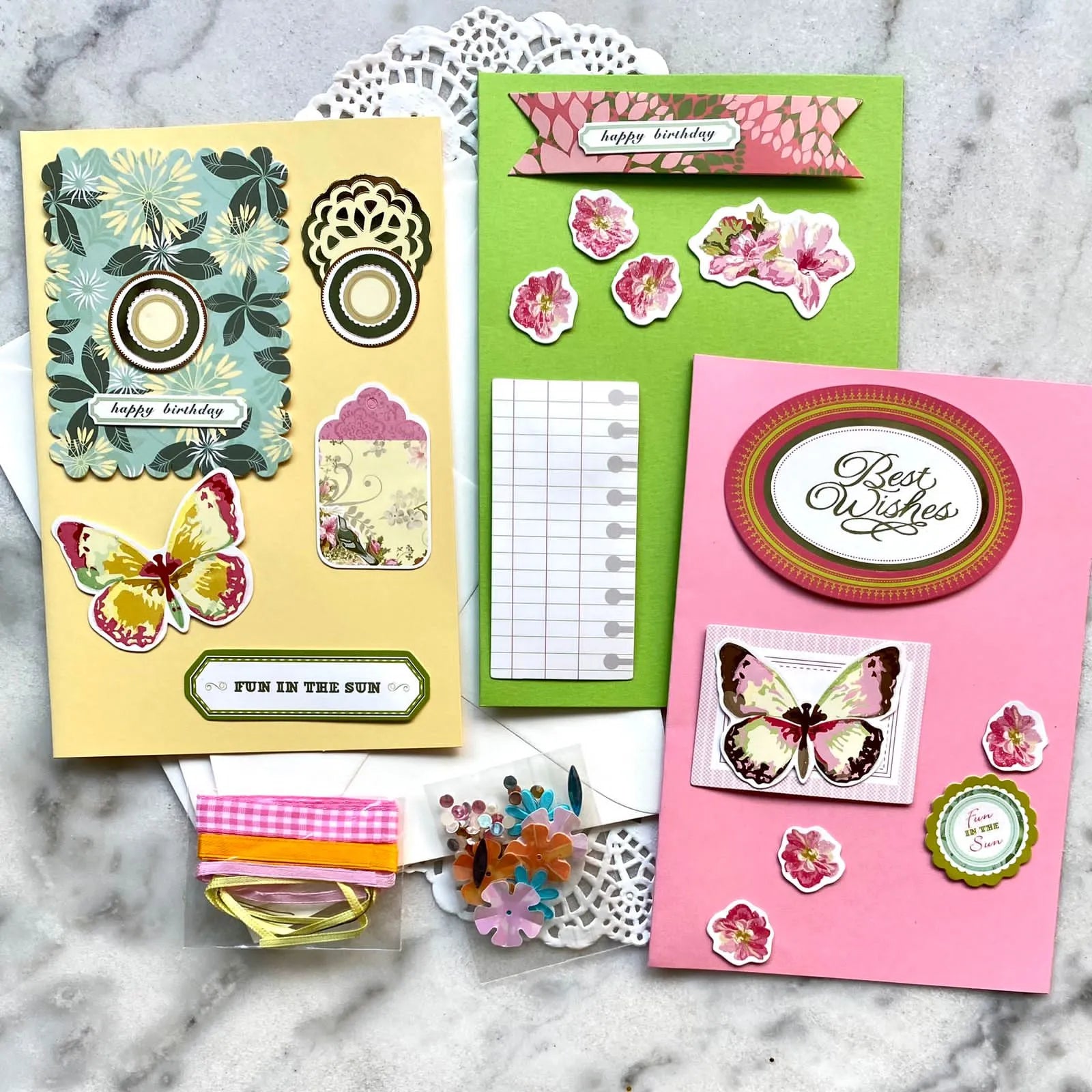 Set para hacer tarjetas M rosado