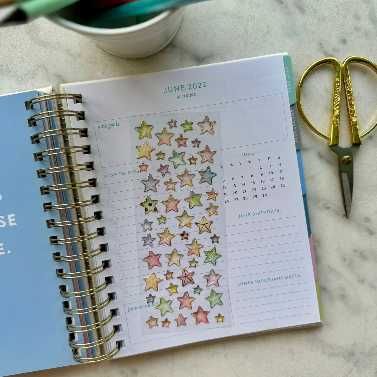 Stickers corazones y estrellas