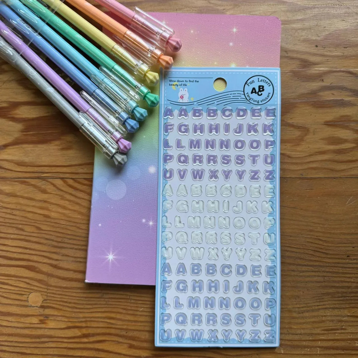 Stickers letras transparente