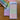 Stickers letras transparente morado-verde